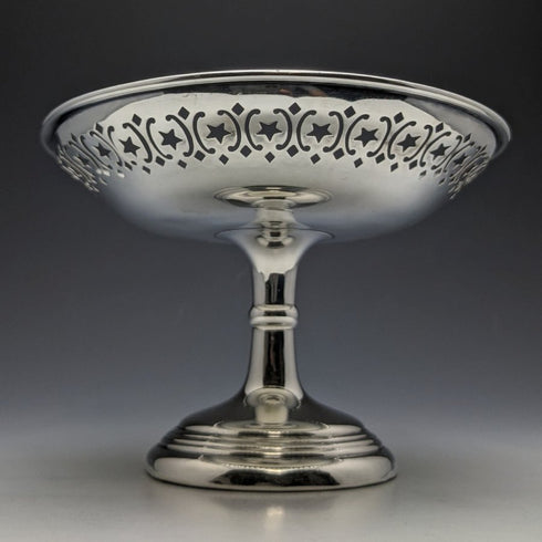 1909 年英國古董純銀(925 銀)Compote Tazza 直徑 15 厘米 191 克 West & Son